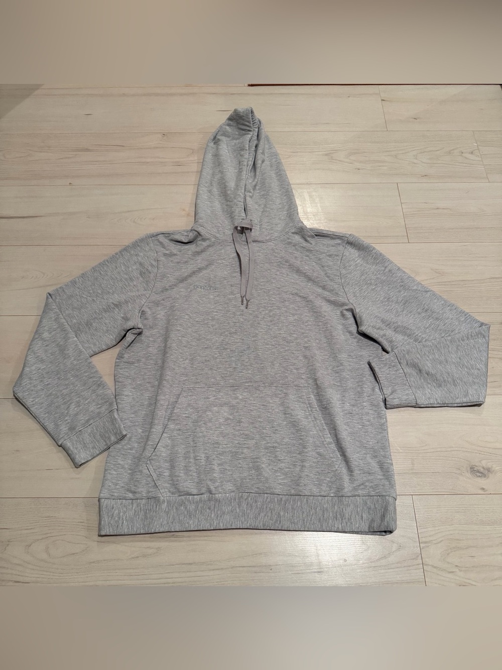 Quince Light Gray Hoodie Sweatshirt